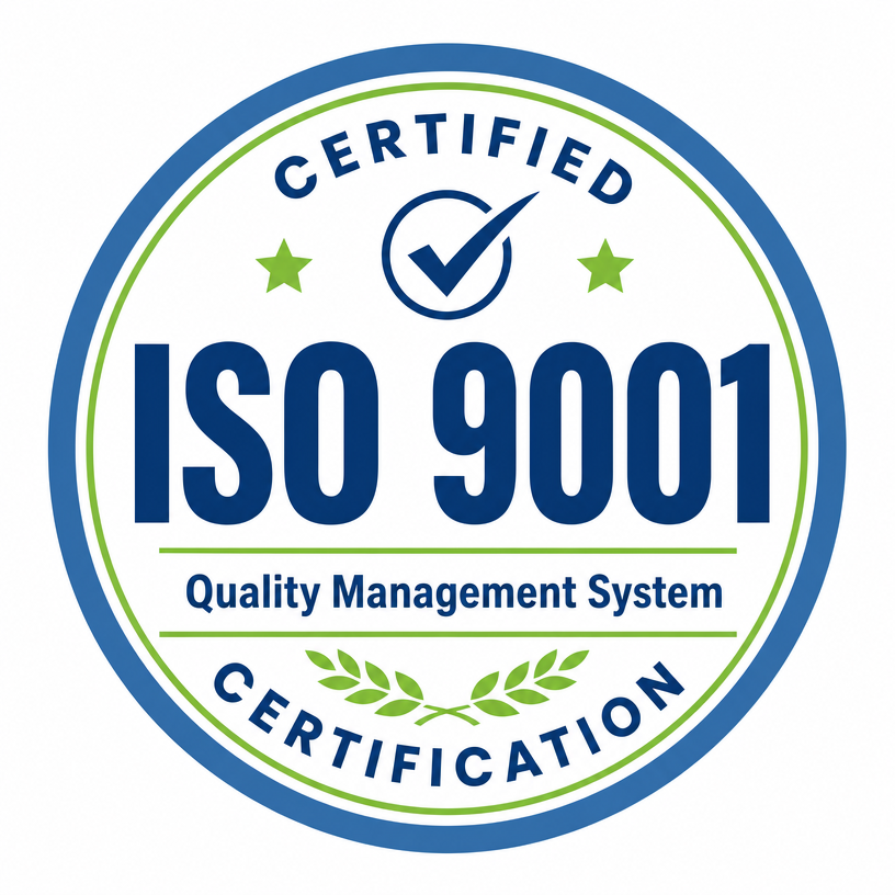 ISO 9001 certification badge