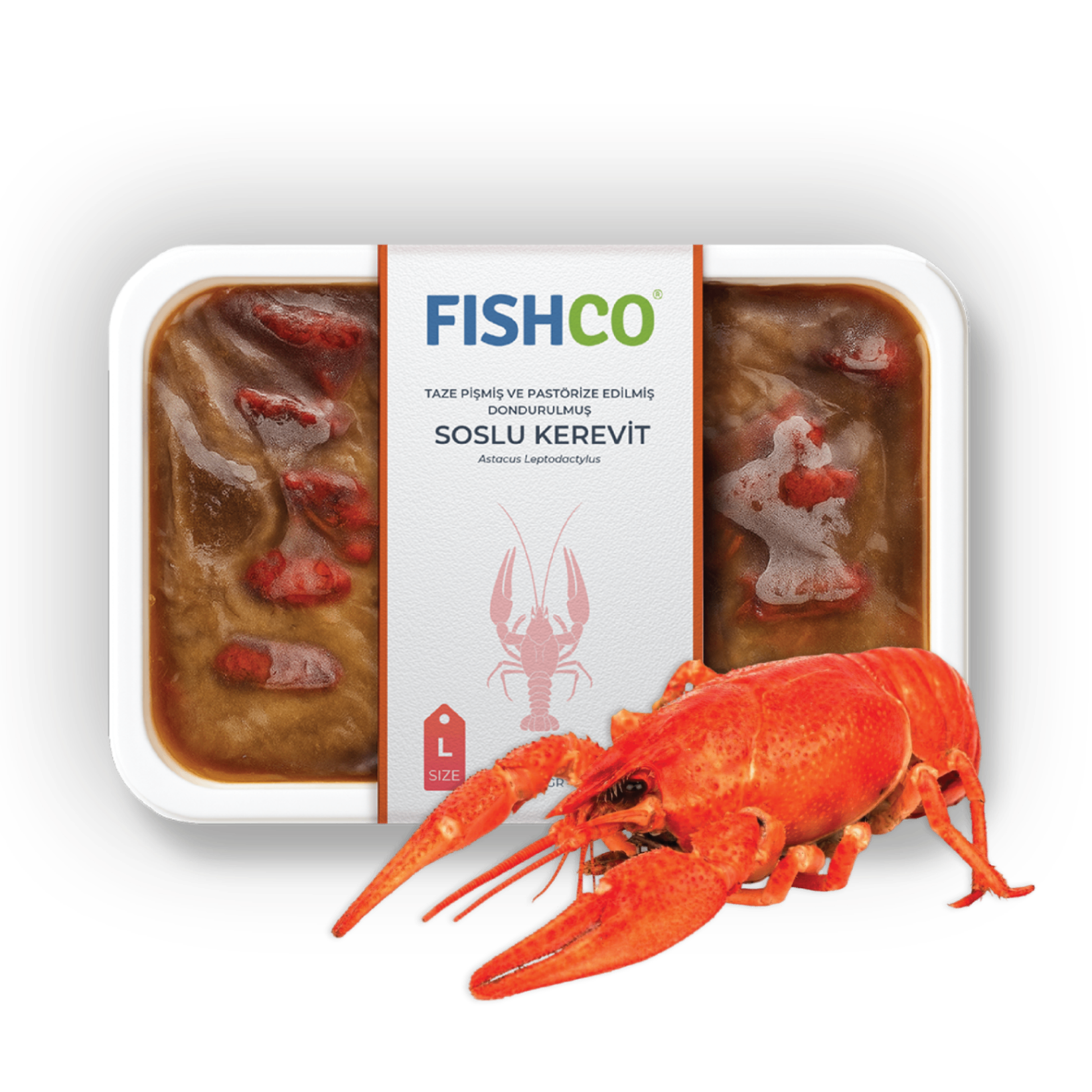FISHCO HORECA whole crayfish tray, dill and salt brine, large.